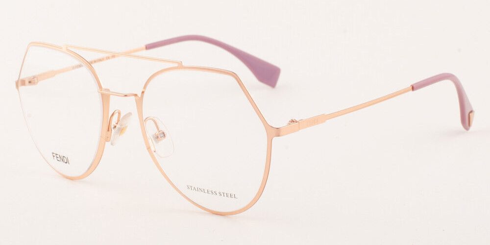 FENDI FF 0329 DDB Gold Copper Eyeglasses 329 53mm