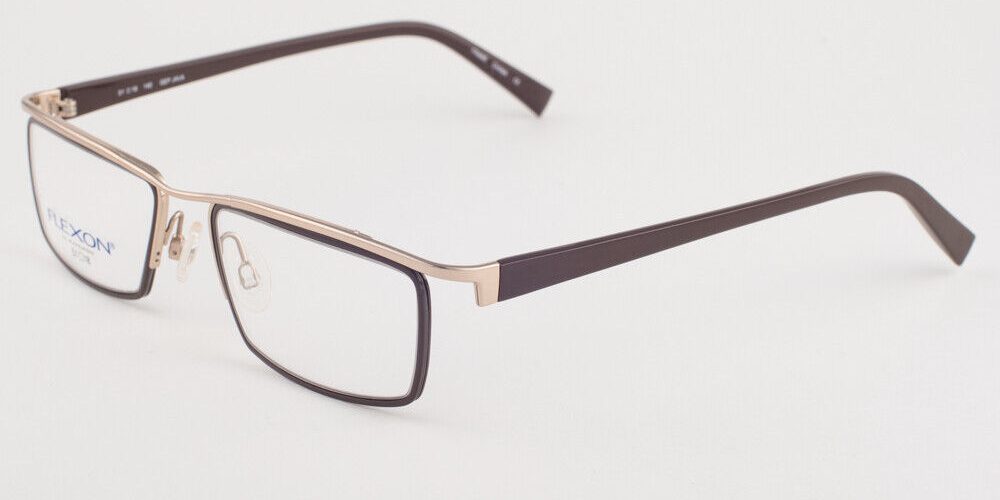 FLEXON 470 Antique Gold Java Brown Eyeglasses 470-714 51mm Marchon