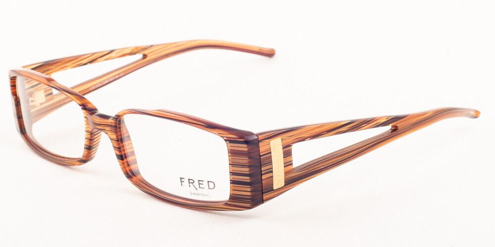 FRED VOLCANE 003 Brown Tortoise Eyeglasses 54mm