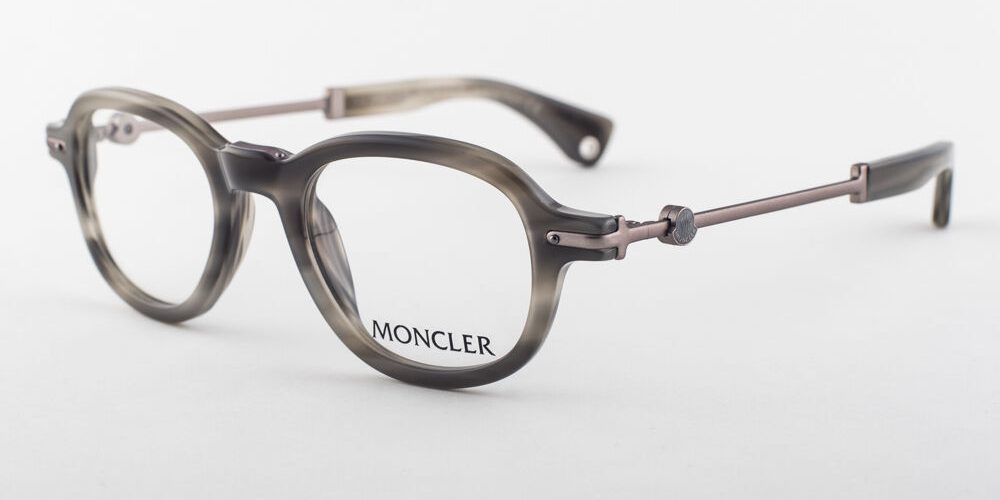 MONCLER MC512-V04 Striped Gray Eyeglasses MC 512-V04