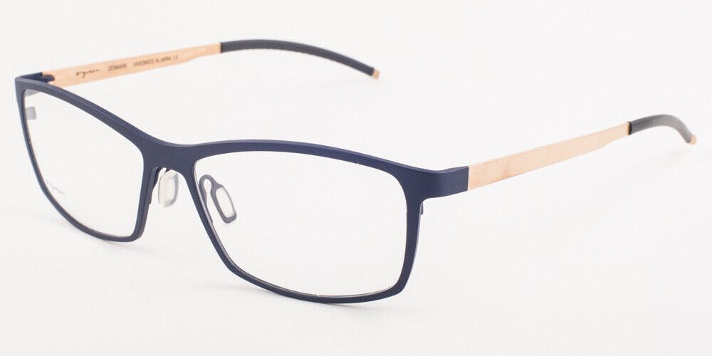 Orgreen RHAPSODY 619 Matte Navy Blue / Sandblasted Gold Titanium Eyeglasses 57mm