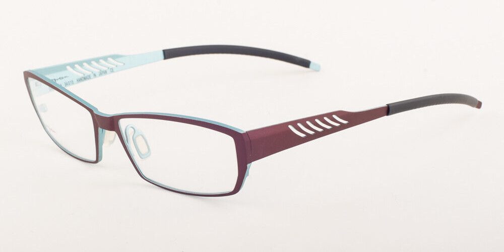 Orgreen TRACER 147 Matte Bordeaux / Matte Turquoise Titanium Eyeglasses 54mm