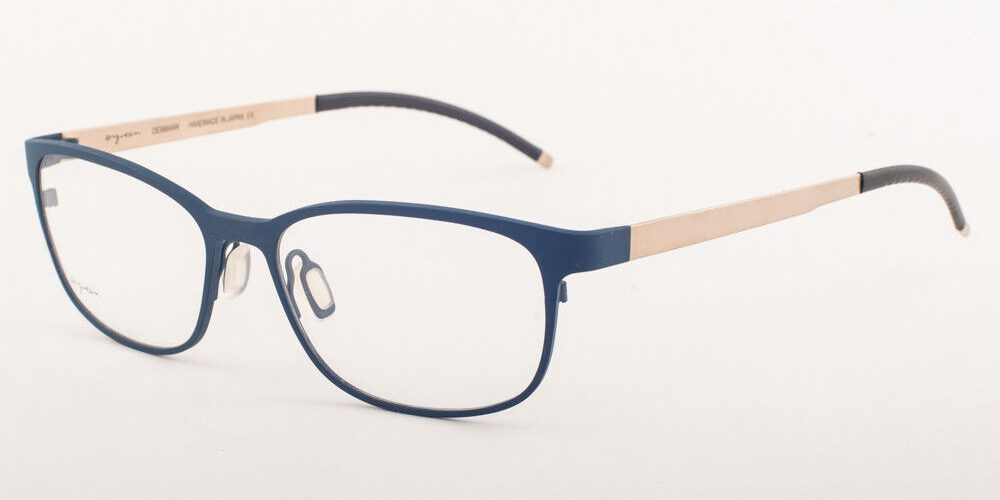 Orgreen SPARKLE 702 Matt Petroleum Blue / Sandblasted White Gold Eyeglasses 52mm