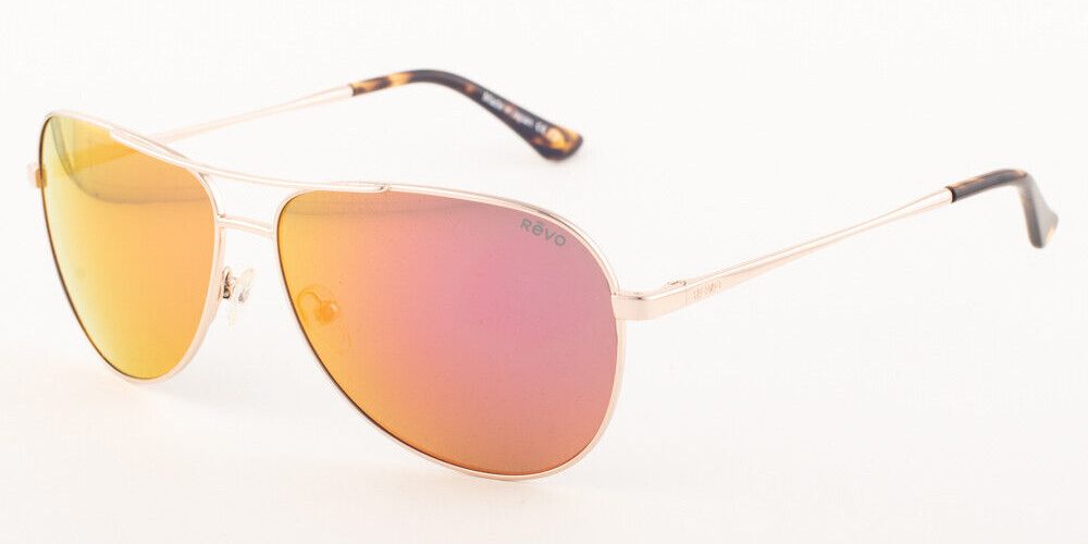 REVO RELAY Gold / Rose Mirrored Gray Polarized Sunglasses 1014 04 CH 59mm