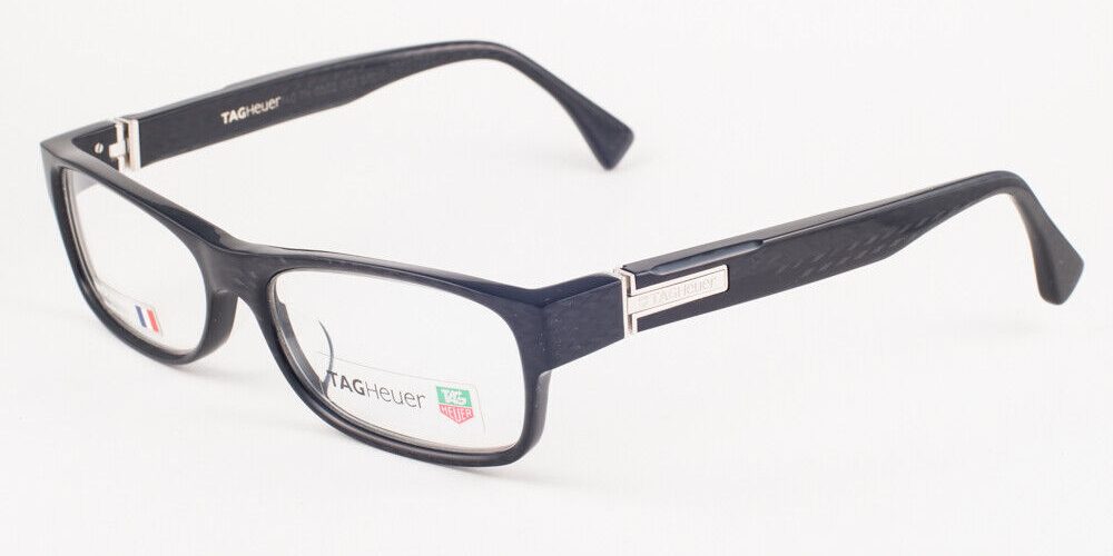 Tag Heuer 502 003 Shiny Black Pattern Eyeglasses TH502-003 Spring Hinges 56mm