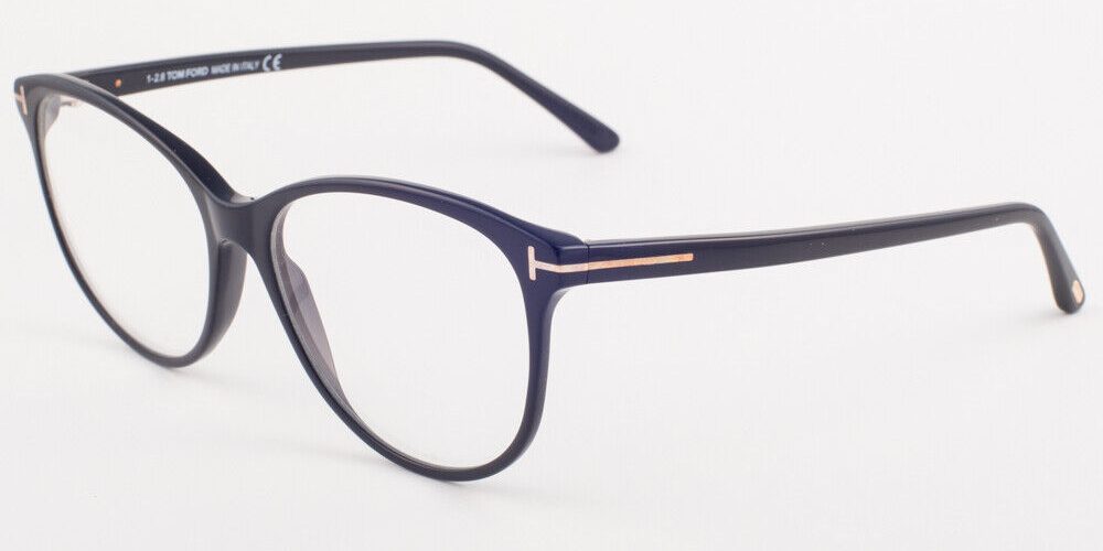Tom Ford 5544-B 001 Black Blue Block Eyeglasses TF5544 001 55mm