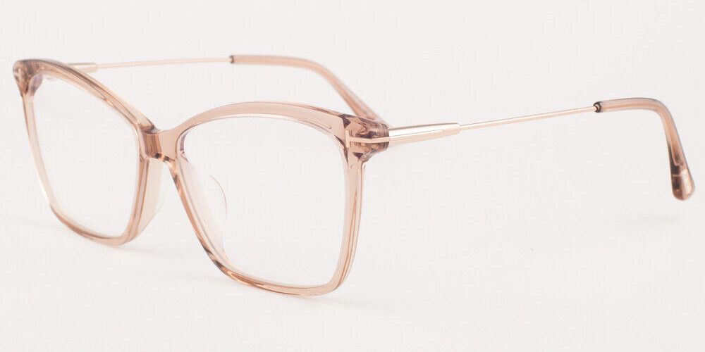 Tom Ford 5687 045 Transparent Brown / Blue Block Eyeglasses TF5687 045 56mm