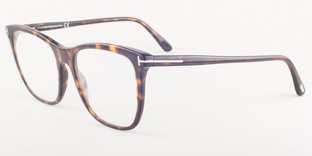 Tom Ford 5672 052 Havana / Blue Block Eyeglasses TF5672-B 052 56mm