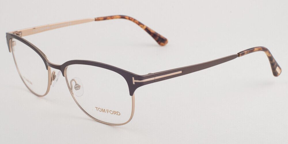 Tom Ford 5381 050 Dark Brown Titanium Eyeglasses TF5381 050 52mm
