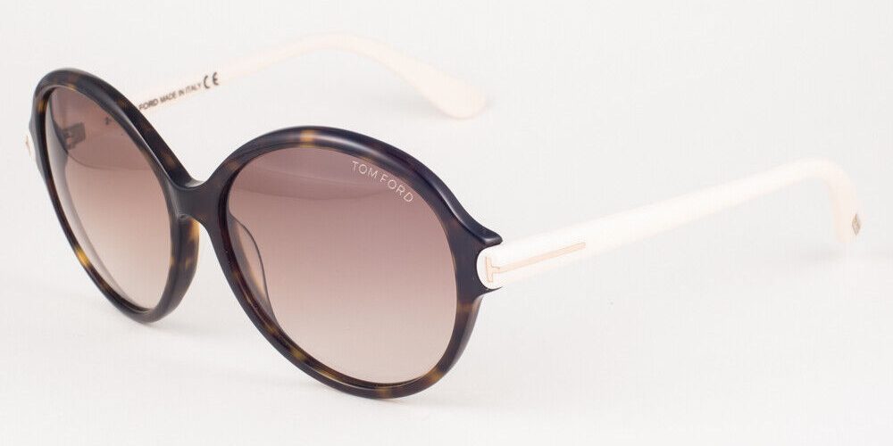 Tom Ford MILENA 343 56F Havana Ivory / Brown Gradient Sunglasses TF343 56F 59mm