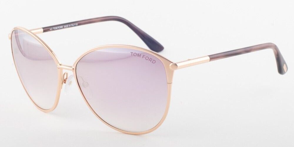 Tom Ford PENELOPE 320 28Z Shiny Rose Gold / Pink Mirrored Gradient Sunglasses