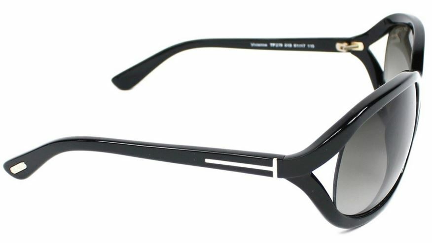 Tom Ford VIVIENNE 278 01B Shiny Black / Gray Sunglasses TF278-01B