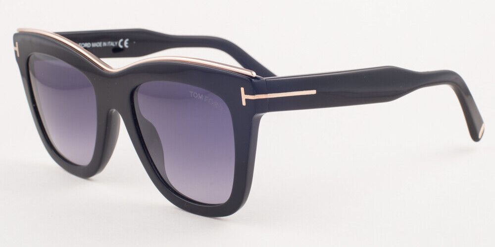 Tom Ford Julie 685 01C Shiny Black / Gray Gradient Sunglasses TF685 01C 52mm