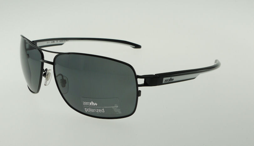 ZERORH+ TOGA Shiny Black & White / Polarized Gray Sunglasses RH755-04 64mm