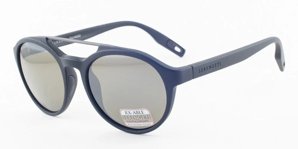 Serengeti LEANDRO 8591 Satin Black / Polarized 555nm Green Sunglasses 53mm