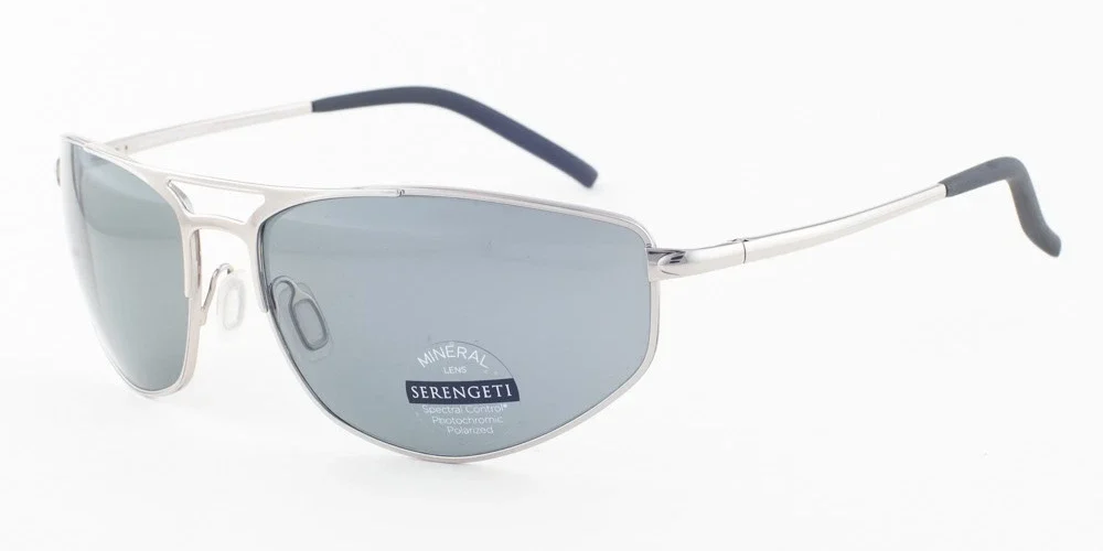 Serengeti MASTEN Shiny Silver / Polarized Smoke Sunglasses SS579003 64mm