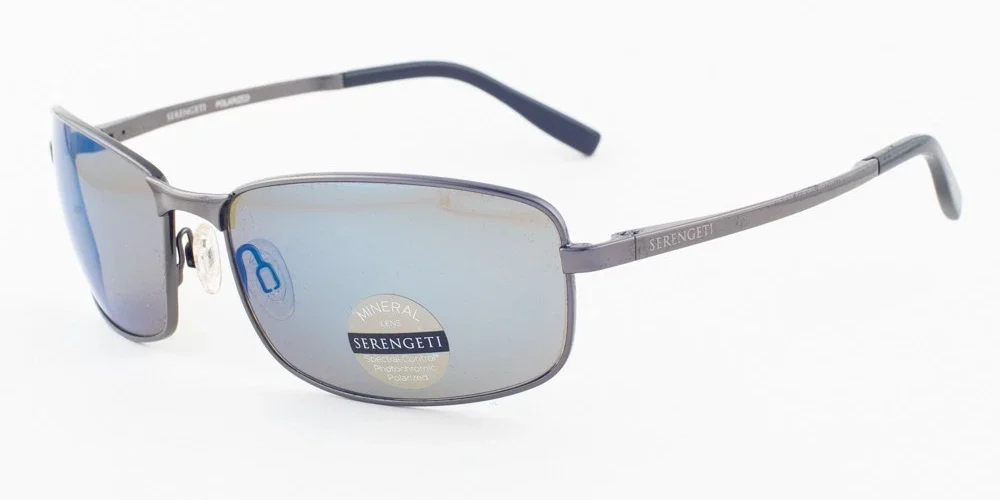 SERENGETI VARESE 2.0 Shiny Dark Gun / Polarized 555nm Sunglasses SS568004 62mm