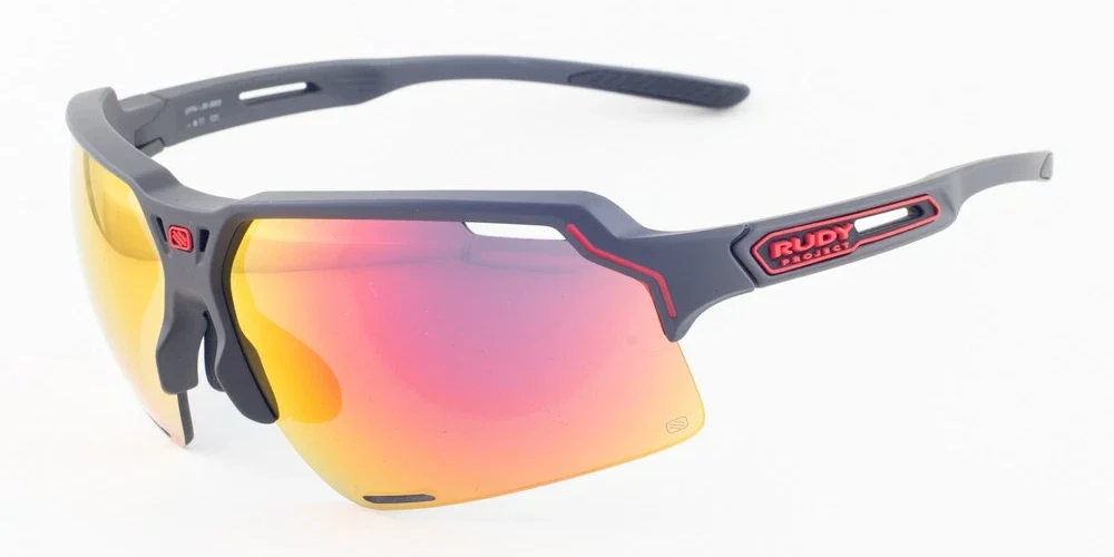 Rudy Project DELTABEAT Matte Charcoal / Multilaser Red Sunglasses SP743838 69mm