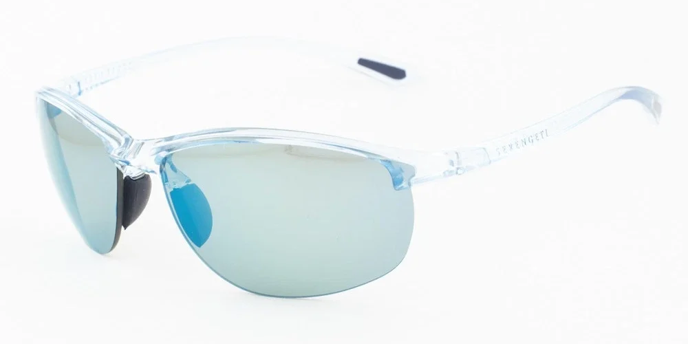 Serengeti JAMES Shiny Crystal Blue / Polar 555nm Blue Sunglasses SS754004 64mm