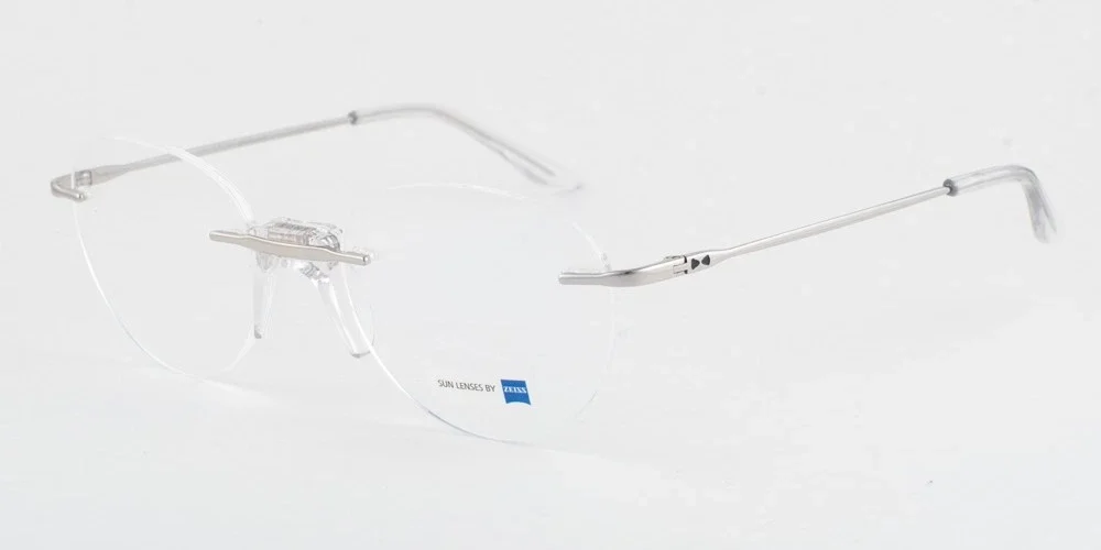SNOB VUN Silver with Grey Clip Eyeglasses SNV101M C03 51mm