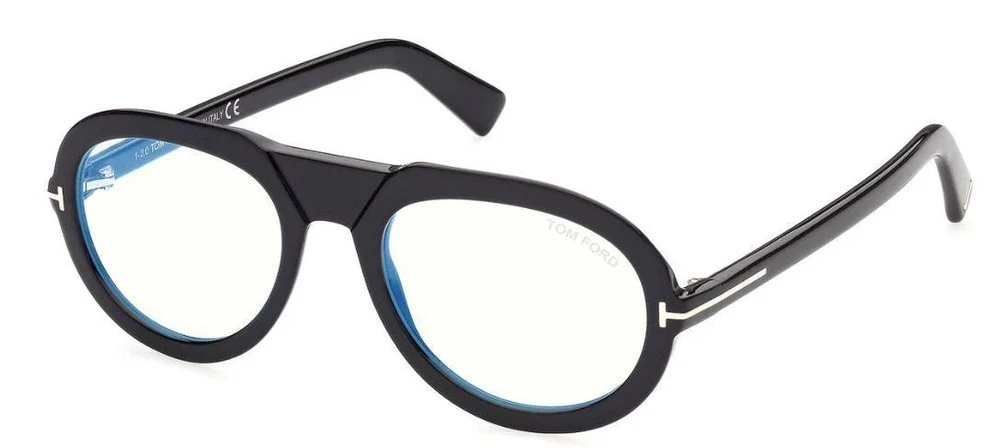 Tom Ford 5756 001 Shiny Black Eyeglasses TF5756 001 53mm