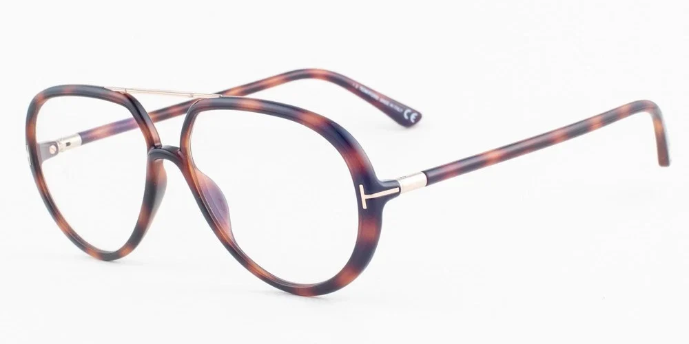 Tom Ford 5838 053 Blonde Havana / Blue Block Eyeglasses TF5838-B 053 57mm