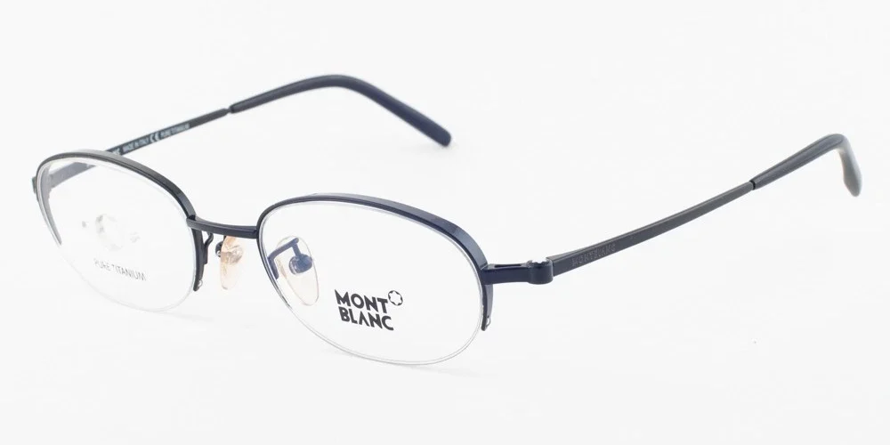 MONTBLANC MB 95 B5 Shiny Black Titanium Eyeglasses MB95 B5 52mm