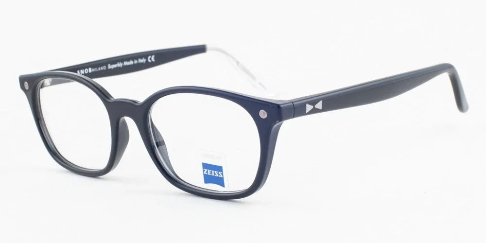 SNOB TEEN Shiny Black with Gray Clip Eyeglasses SNV68 C001 46mm Small