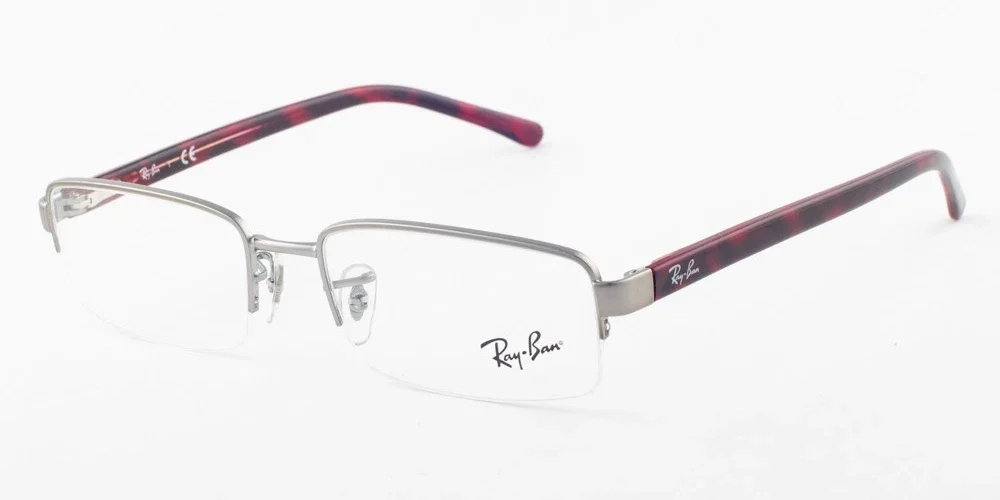 RayBan 6244E 2728 Silver Red Tortoise Eyeglasses 6244 53mm