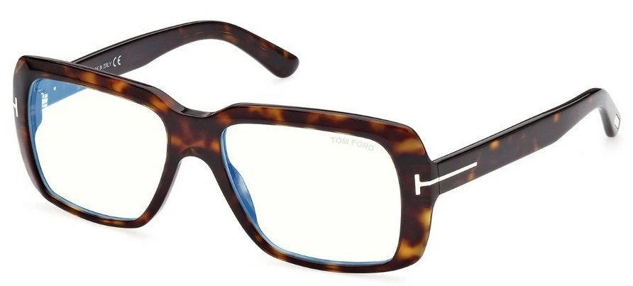 Tom Ford 5822 052 Dark Havana / Blue Block Eyeglasses TF5822-B 052 54mm
