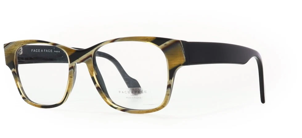 Face a Face JAMES 1 1681 Honey Horn Black Eyeglasses 53mm