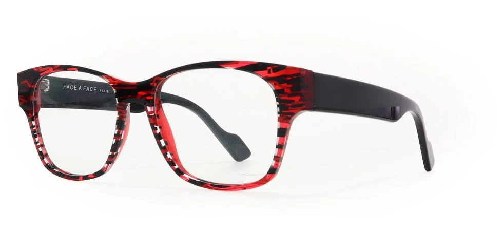 Face a Face JAMES 1 3224 Lines and Light Red/Transparen t Ruby Red Eyeglasses