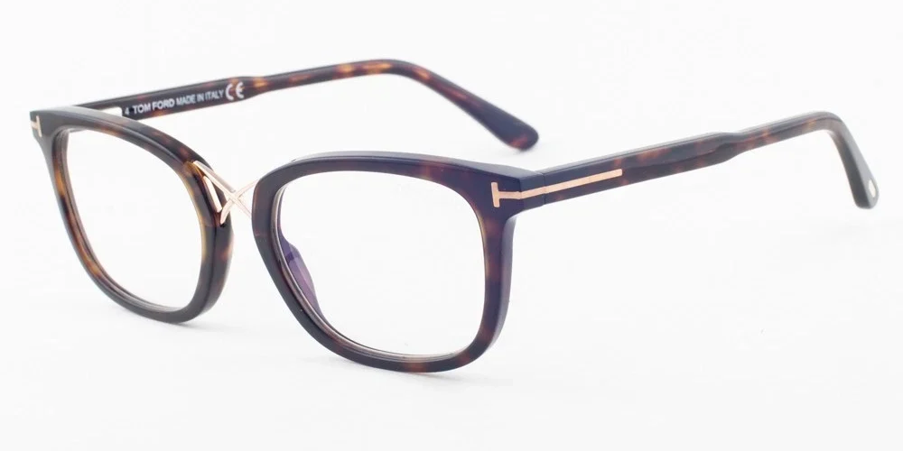 Tom Ford 5637-B Dark Havana 052 / Blue Block Eyeglasses TF5637 B 052 52mm