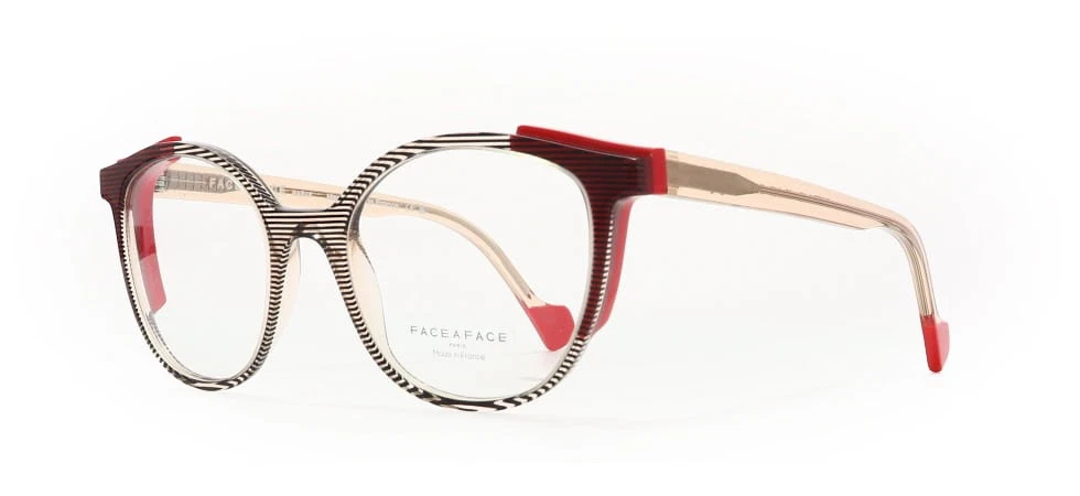 Face a Face SHIFT 1 4321 Transparent Striped Amber Eyeglasses 49mm