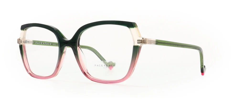Face a Face TWEET 2 1946 Pink and Green Degrade Eyeglasses 55mm