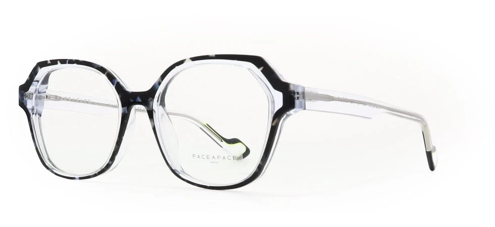 Face a Face WISPER 2 7112 Black and Pearly Blue Granite Eyeglasses 52mm