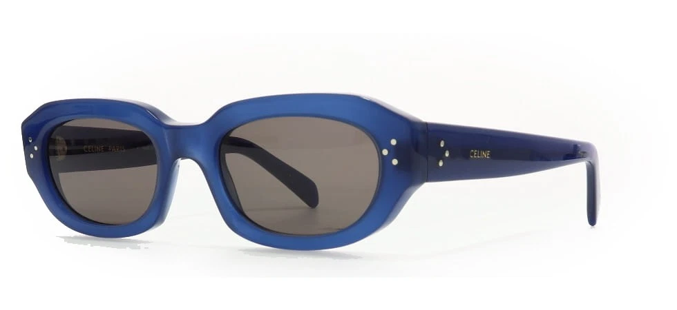Celine CL 40314I 90A Shiny Blue / Gray Sunglasses CL40314I 90A 54mm