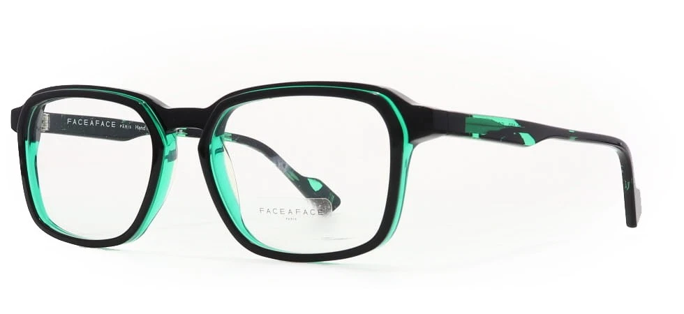 Face a Face CLOUD 2 1739 Black Transparent Green Eyeglasses 55mm