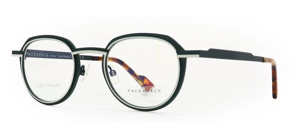 Face a Face EIFFEL 1 984 Green White Eyeglasses 48mm