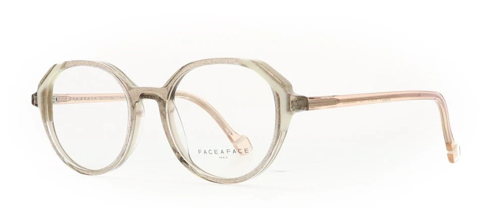 Face a Face MAZES 1 3506 Transparent Brown Glitter Eyeglasses 47mm