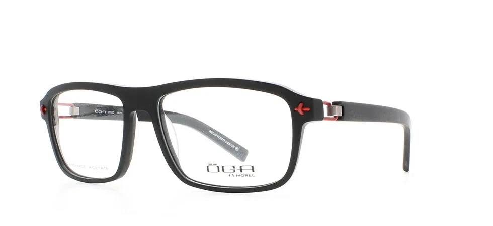 OGA MOREL Matte Black Eyeglasses 79520 NR040 58mm French Design