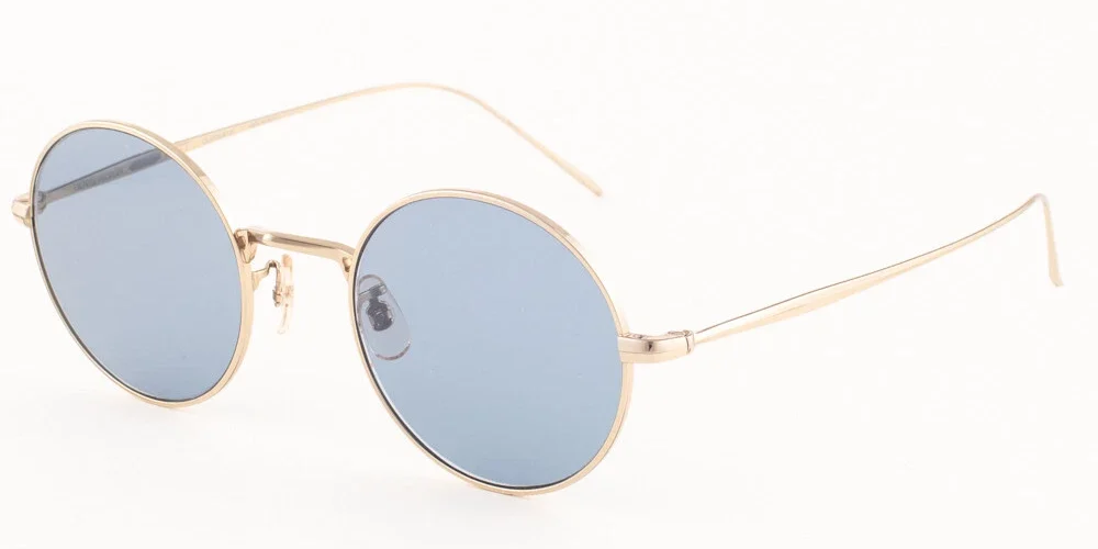Oliver Peoples G. Ponti-3 1293T 4959 Soft Gold / Blue Sunglasses 48mm