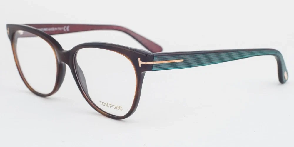 Tom Ford 5291 052 Brown Turquoise Eyeglasses TF5291 052 55mm