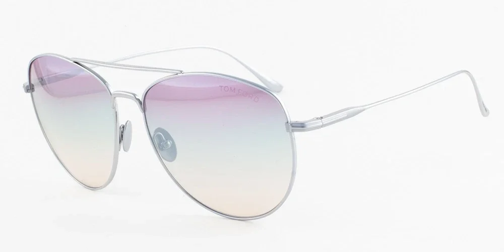 Tom Ford MILLA 784 16Z Silver / Purple Mirror Sunglasses TF784 16Z 59mm
