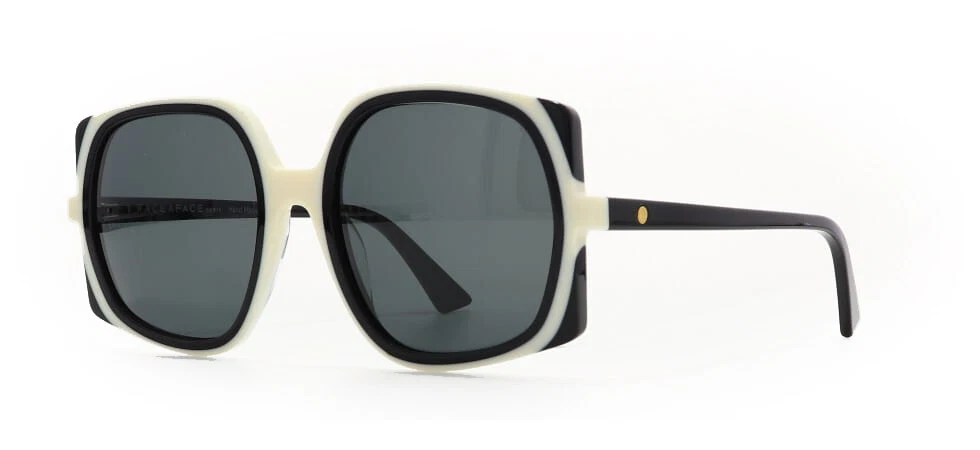 Face a Face WONDER 2 2004 Ivory Black / Gray Sunglasses 54mm