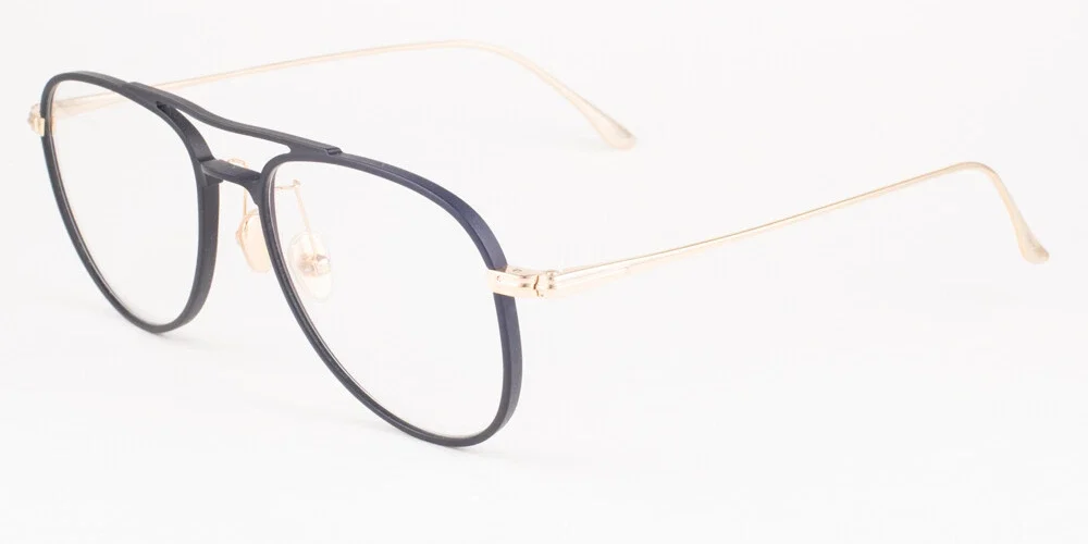 Tom Ford 5666 002 Matte Black Gold / Blue Block Eyeglasses TF5666-B 002 52mm