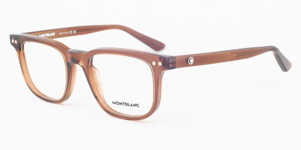 MontBlanc 256 002 Brown Eyeglasses MB256 002 51mm