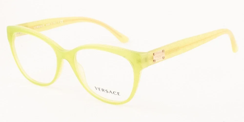 Versace 3193 5096 Lime Green Glitter Eyeglasses VE3193 5096 52mm