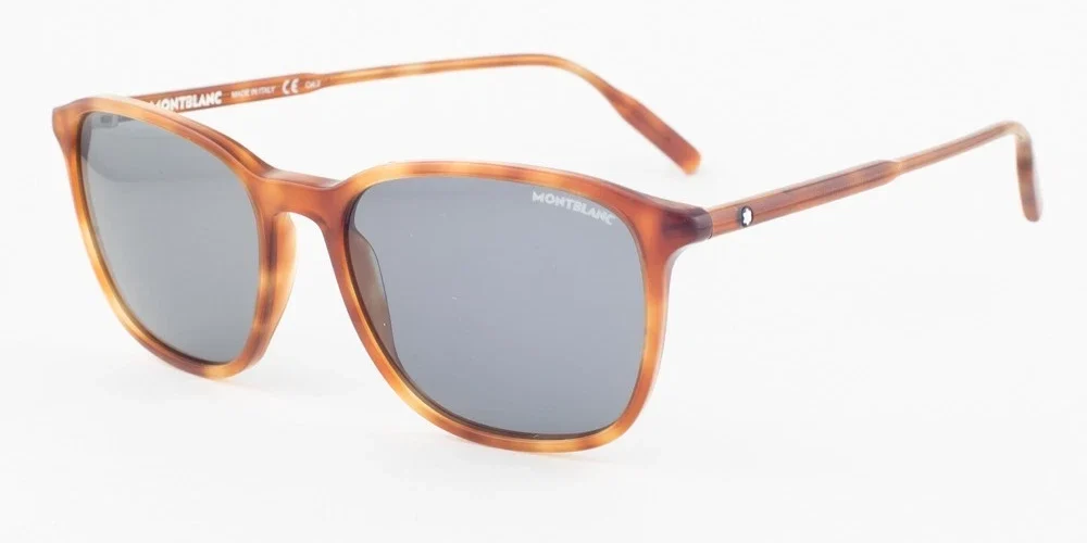 MontBlanc 082S 003 Havana / Grey Sunglasses MB0082S 003 53mm