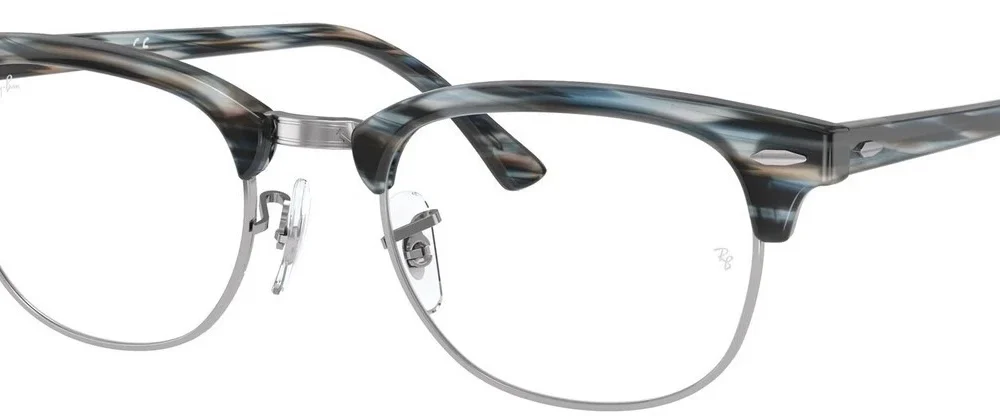 RayBan 4246 5750 Blue Gray Striped Eyeglasses 4246V 51mm